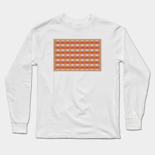 Modern PInk / Orange Striped Jute Rug Pattern - Contemporary Design Long Sleeve T-Shirt